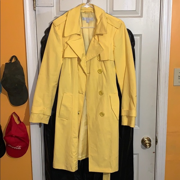 New York & Company Jackets & Blazers - New York & Co Yellow Trench Coat